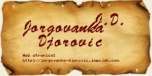 Jorgovanka Đorović vizit kartica